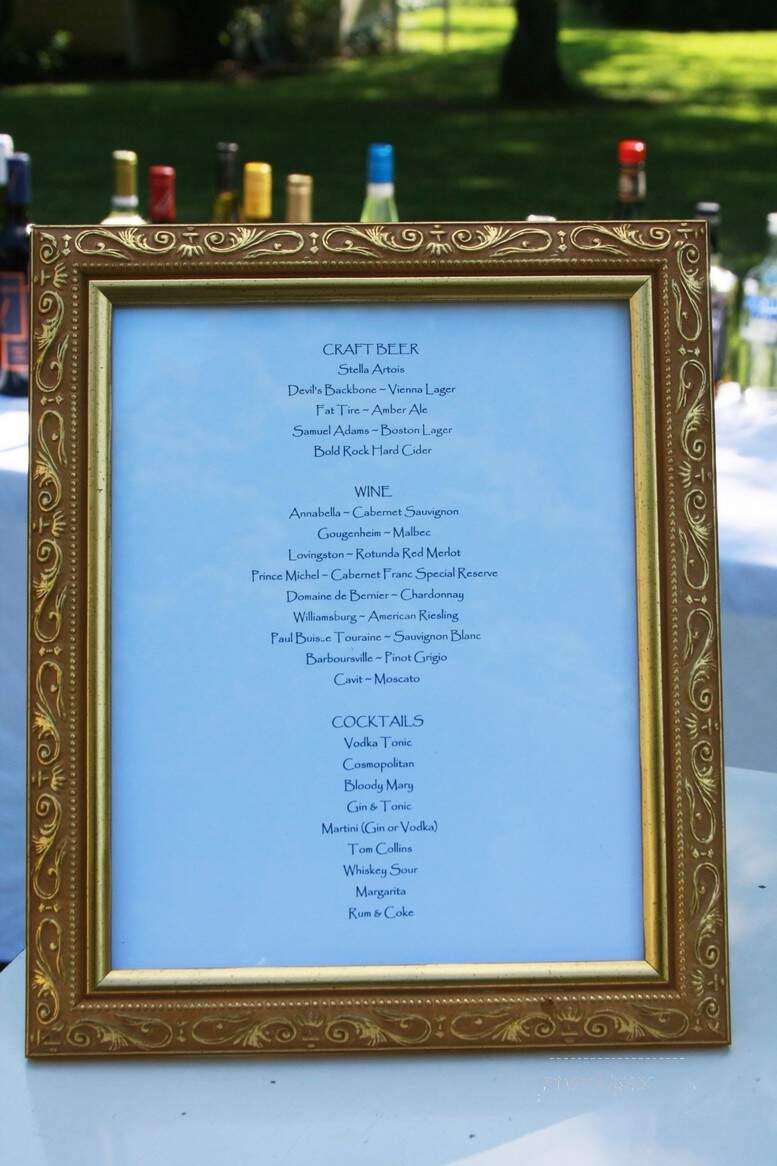 Prospect Hill Plantation Inn - Louisa, VA menu_pic