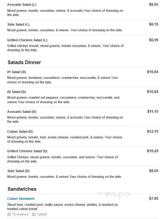 Cuban Eddie's - River Vale, NJ menu_pic