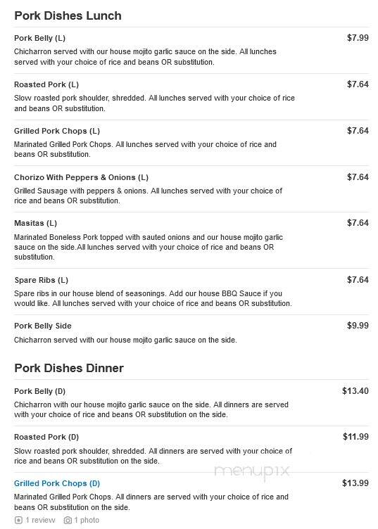 Cuban Eddie's - River Vale, NJ menu_pic