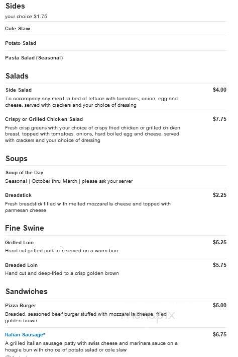 Elm's Club - Creston, IA menu_pic