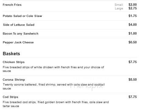 Elm's Club - Creston, IA menu_pic