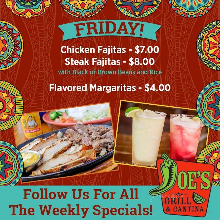 Joe's Grill and Cantina - Fort Smith, AR menu_pic