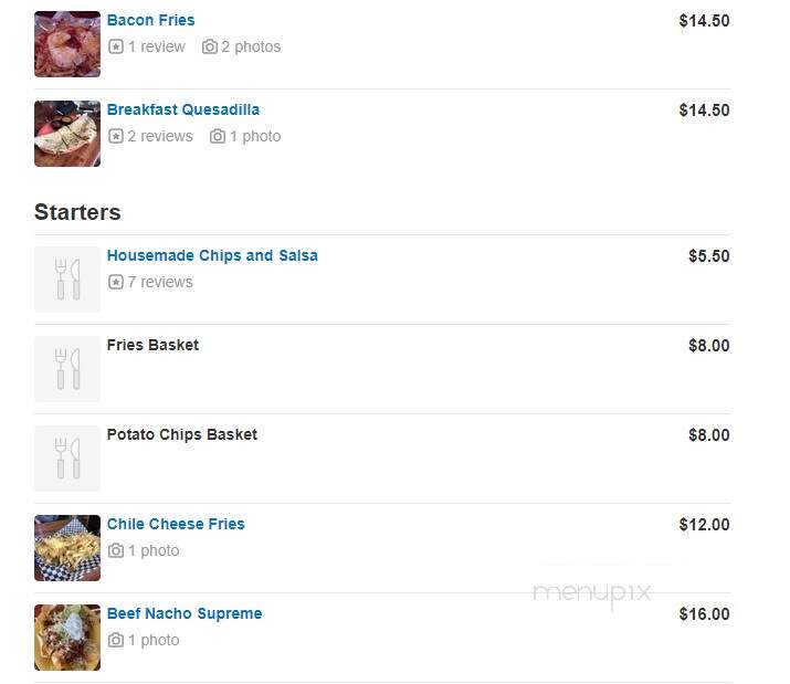 G's Burrito Grill and Bar - Westminster, CO menu_pic