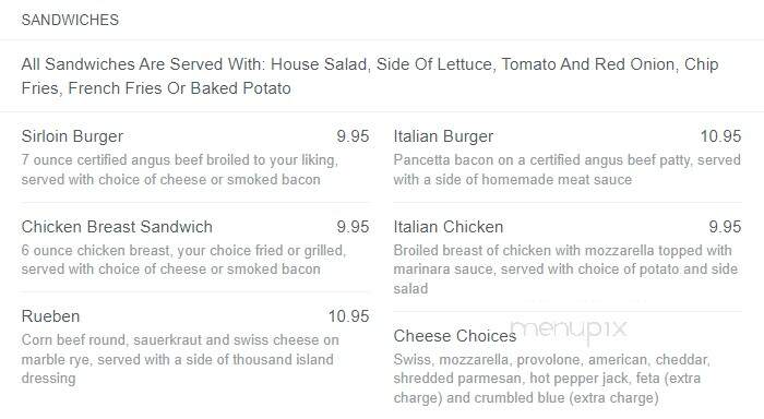 Charley O's Stone Fired Grill - Elkhorn, WI menu_pic