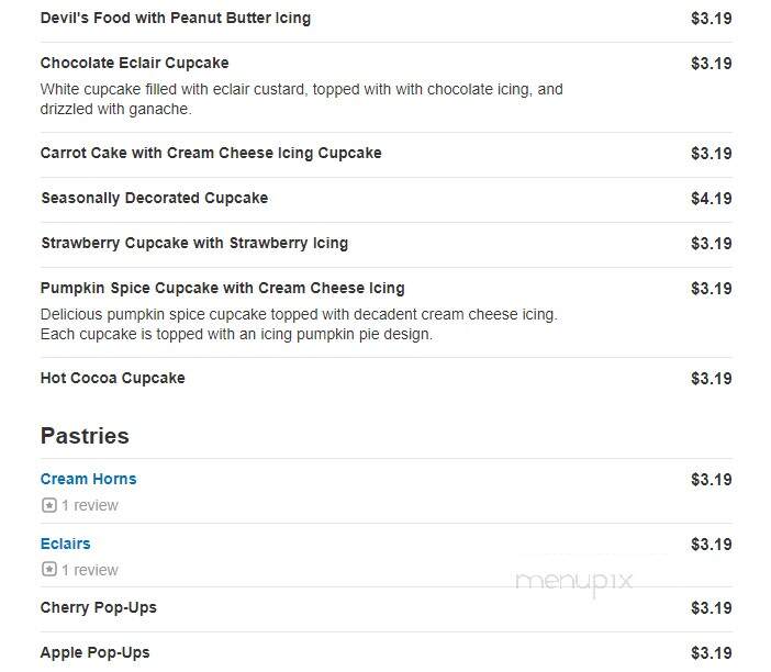 Dewey's Bakery - Winston Salem, NC menu_pic