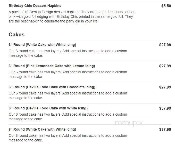 Dewey's Bakery - Winston Salem, NC menu_pic