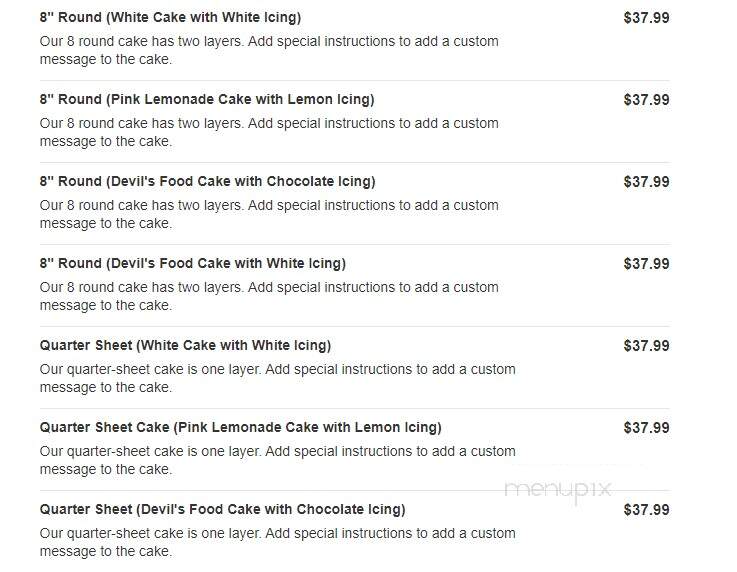 Dewey's Bakery - Winston Salem, NC menu_pic