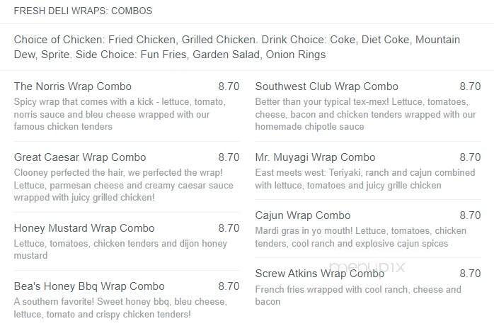 Wingster Cafe - Athens, GA menu_pic