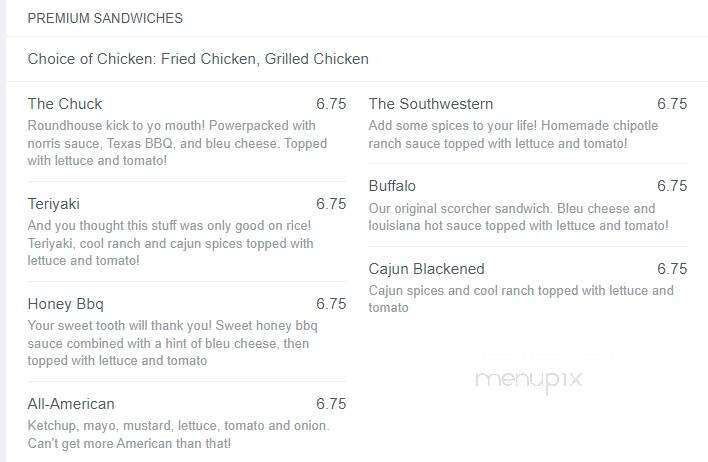 Wingster Cafe - Athens, GA menu_pic