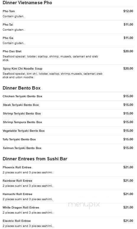 Nguyen Seafood Steakhouse - Uniontown, PA menu_pic