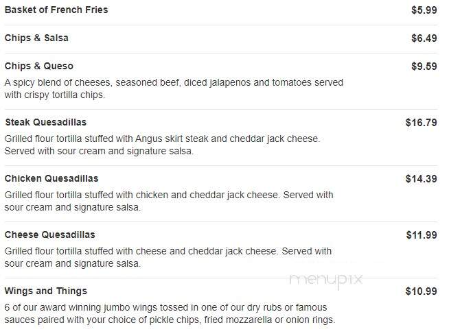 Beef O'Brady's - Port Charlotte, FL menu_pic