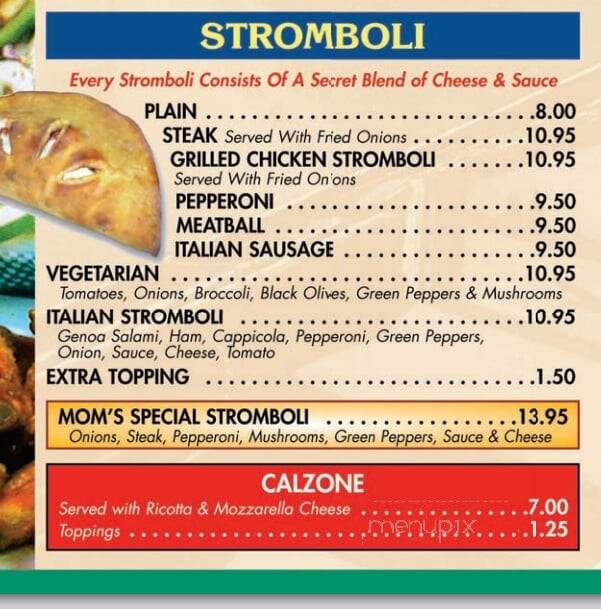 Mom's Pizza - Wilmington, DE menu_pic