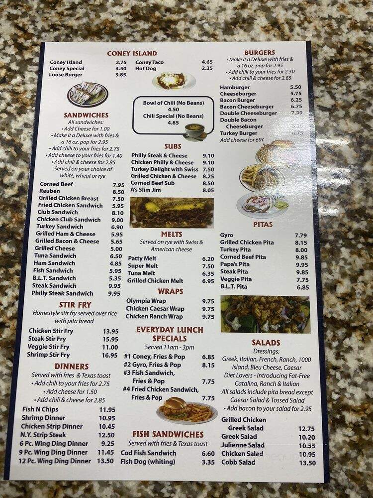 Olympia Coney Island - Detroit, MI menu_pic