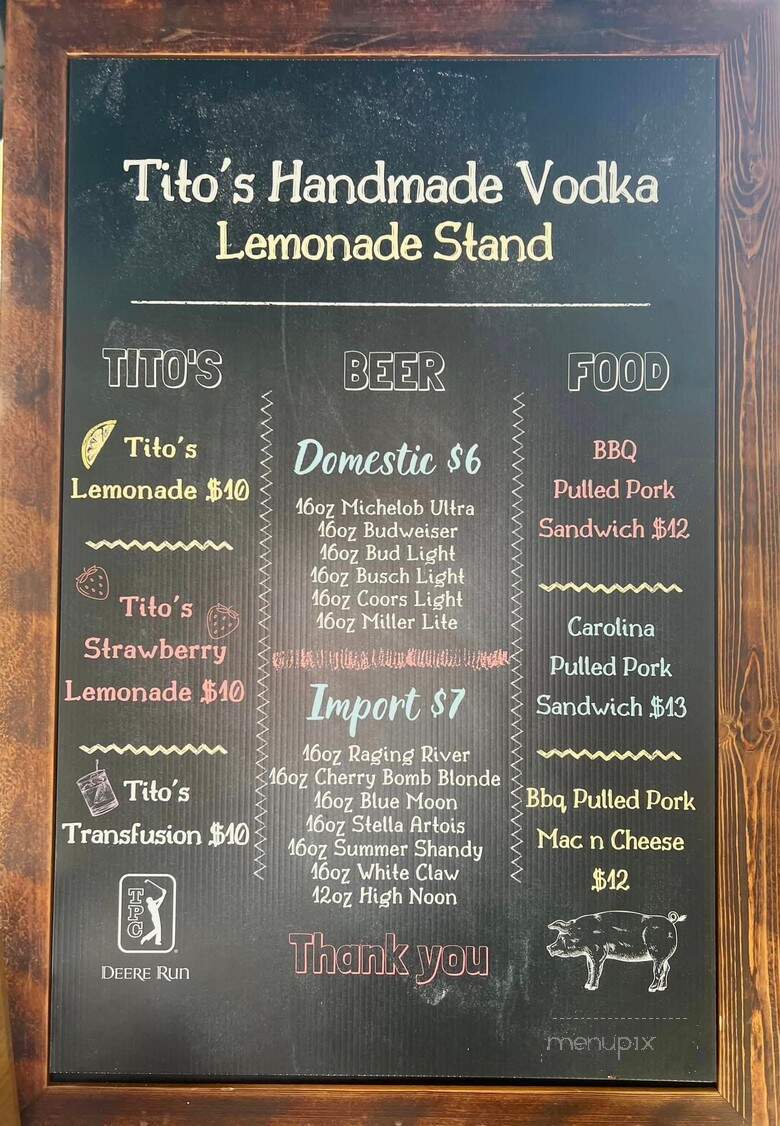 Tpc At Deere Run - Silvis, IL menu_pic