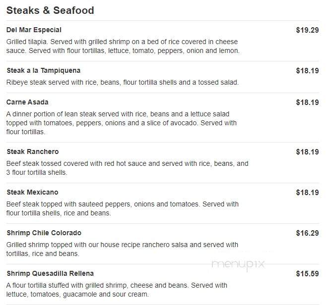 Cancun - Sherman, IL menu_pic