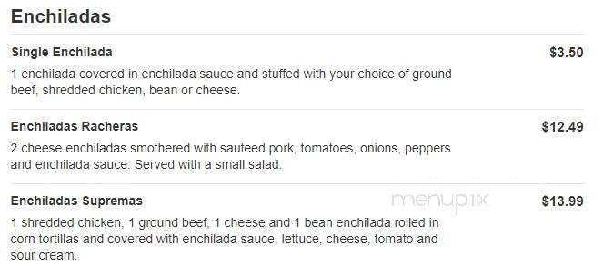Cancun - Sherman, IL menu_pic