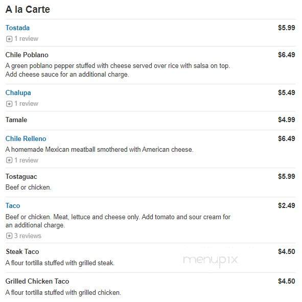 Cancun - Sherman, IL menu_pic
