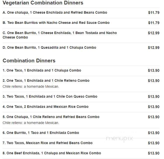 Cancun - Sherman, IL menu_pic