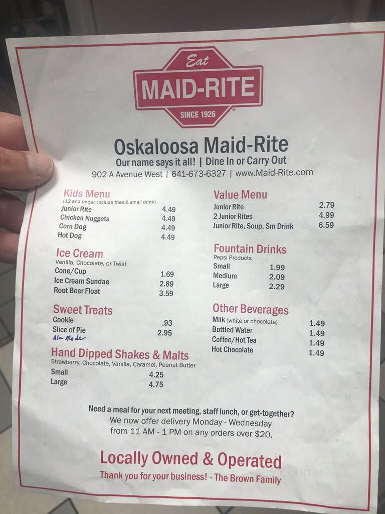 Maid-Rite - Oskaloosa, IA menu_pic