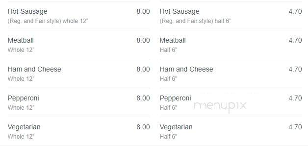 Bellisario's Pizza - Frederick, MD menu_pic