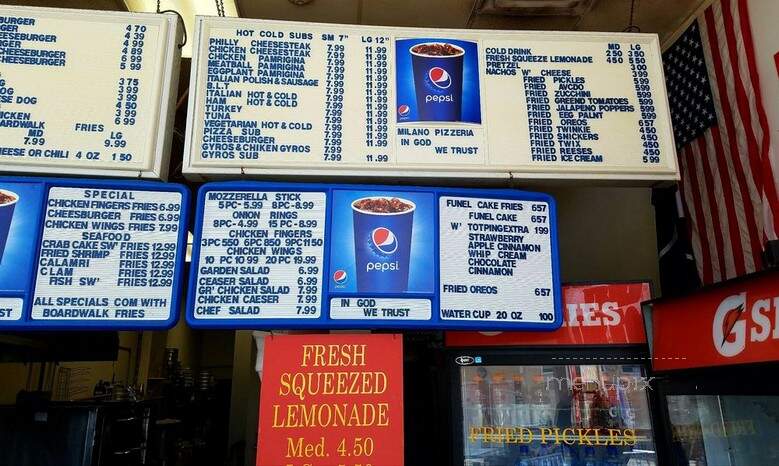 Milano Pizzeria - Ocean City, MD menu_pic