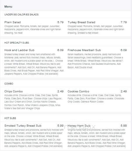 Firehouse Subs - Warner Robins, GA menu_pic