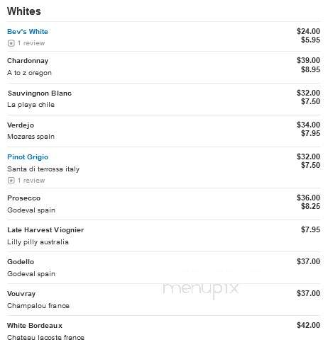 Bev's Winebar - Minneapolis, MN menu_pic