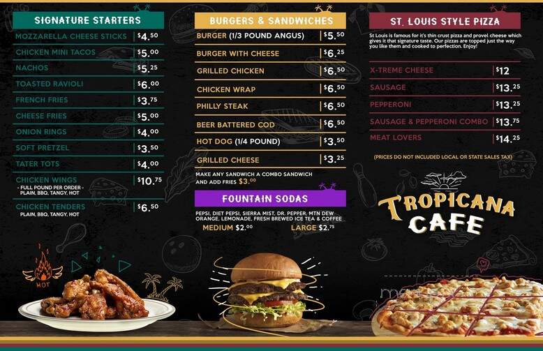 Tropicana Lanes - Saint Louis, MO menu_pic