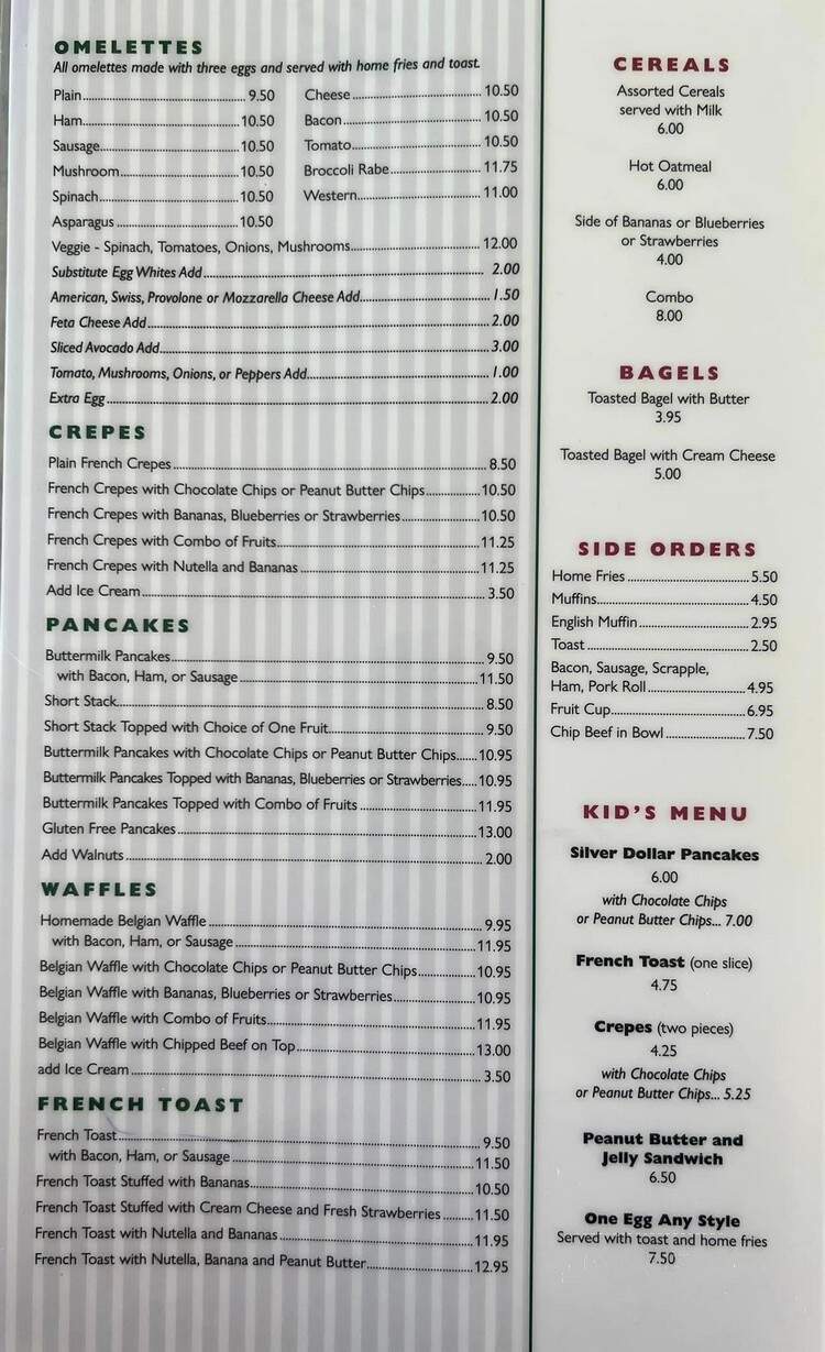 Alosi's Bistro - Wildwood Crest, NJ menu_pic