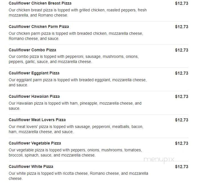 Steverino's Pizzeria - Toms River, NJ menu_pic