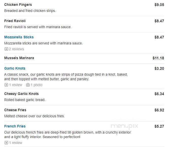 Steverino's Pizzeria - Toms River, NJ menu_pic