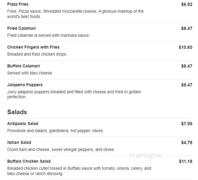 Steverino's Pizzeria - Toms River, NJ menu_pic