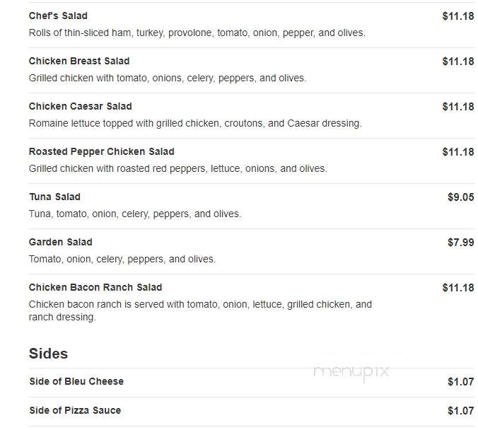 Steverino's Pizzeria - Toms River, NJ menu_pic