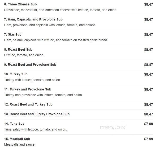 Steverino's Pizzeria - Toms River, NJ menu_pic