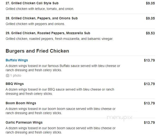 Steverino's Pizzeria - Toms River, NJ menu_pic