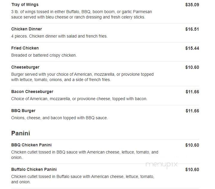Steverino's Pizzeria - Toms River, NJ menu_pic
