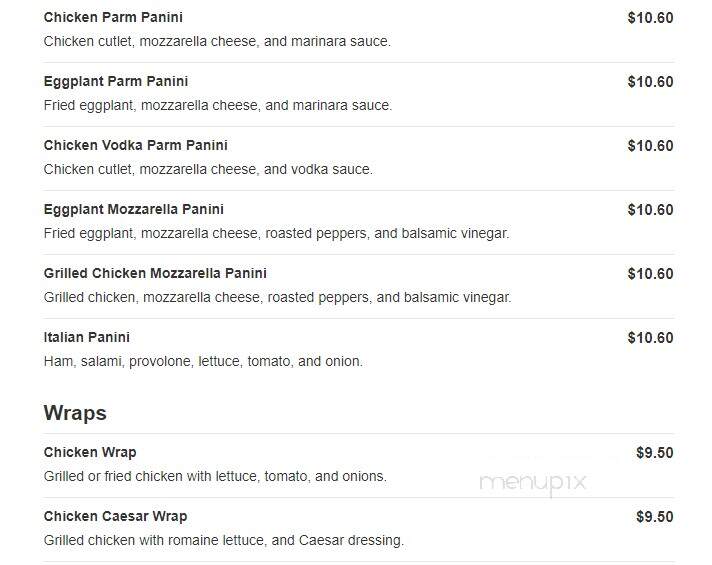 Steverino's Pizzeria - Toms River, NJ menu_pic