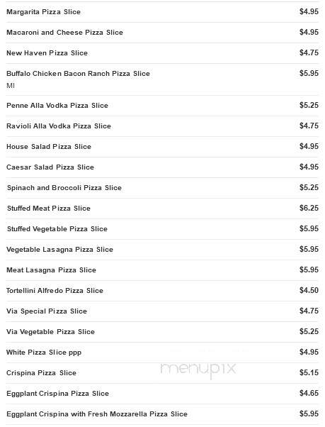 Via Pizza - East Setauket, NY menu_pic