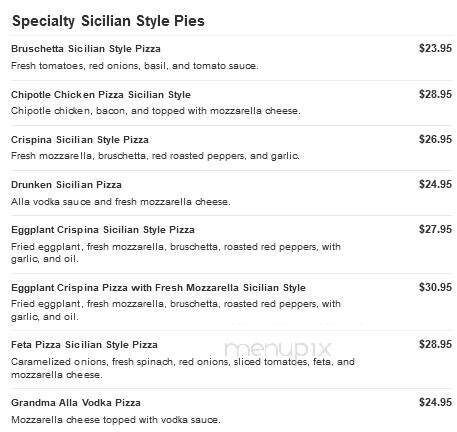 Via Pizza - East Setauket, NY menu_pic