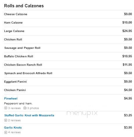 Via Pizza - East Setauket, NY menu_pic