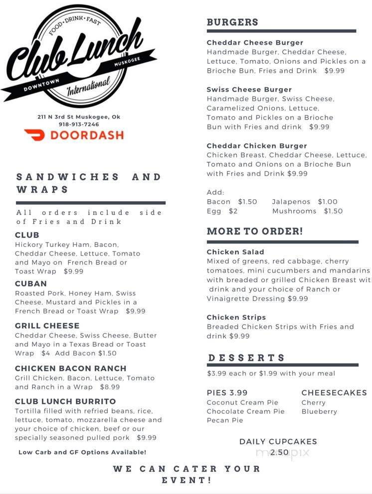 Club Lunch - Muskogee, OK