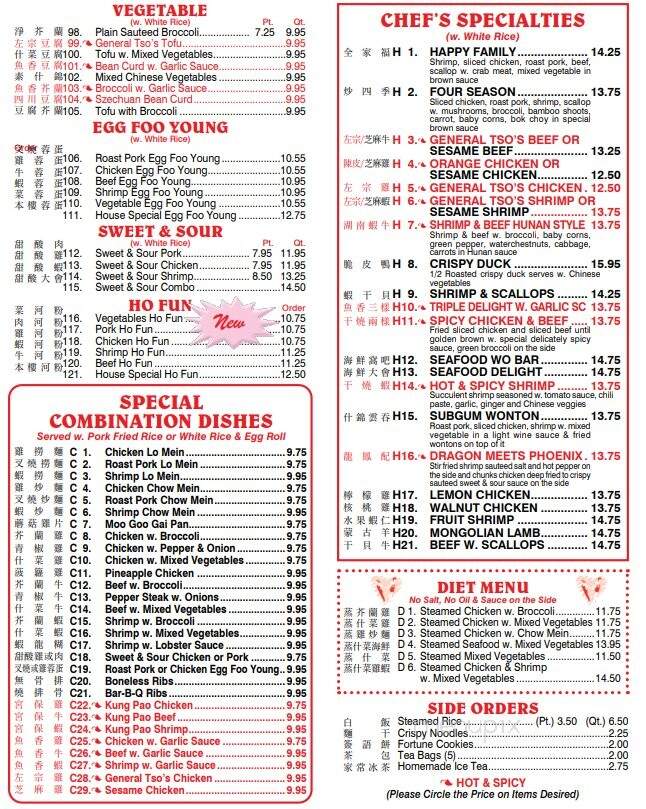 Happy Garden Chinese Restaurant - Wilkes Barre, PA menu_pic