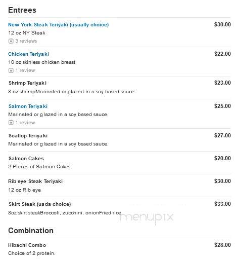 Hibachi Of Jenkintown - Jenkintown, PA menu_pic