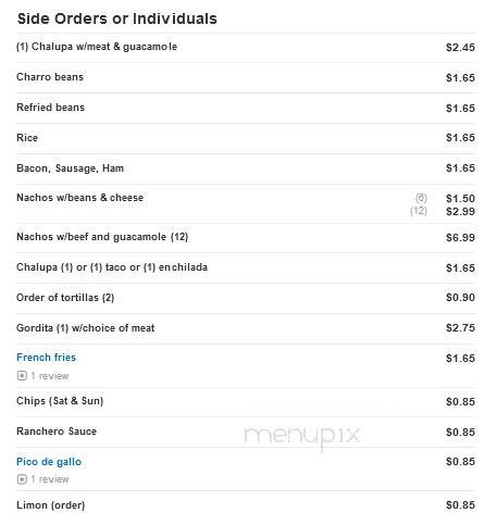 San Luis Restaurant - Corpus Christi, TX menu_pic