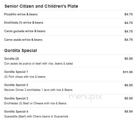 San Luis Restaurant - Corpus Christi, TX menu_pic