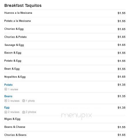 San Luis Restaurant - Corpus Christi, TX menu_pic