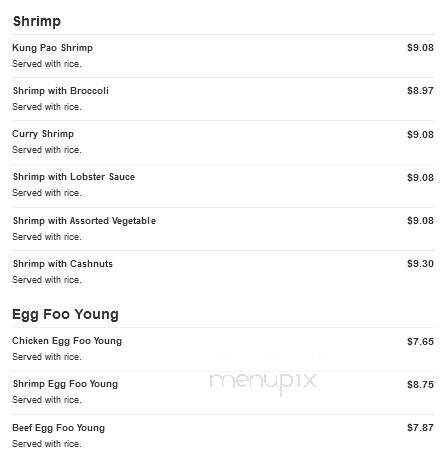 No 7 Chinese Fast Food Restaurant - Norfolk, VA menu_pic