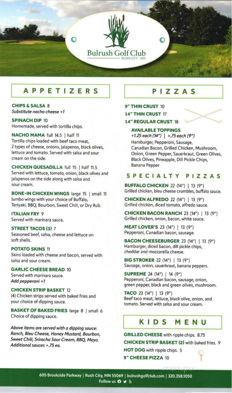 Rush Hour Bar and Grill - Rush City, MN menu_pic