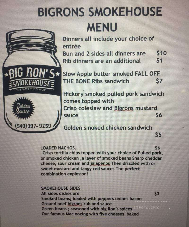 Hammer & Forge Brewery - Boones Mill, VA menu_pic