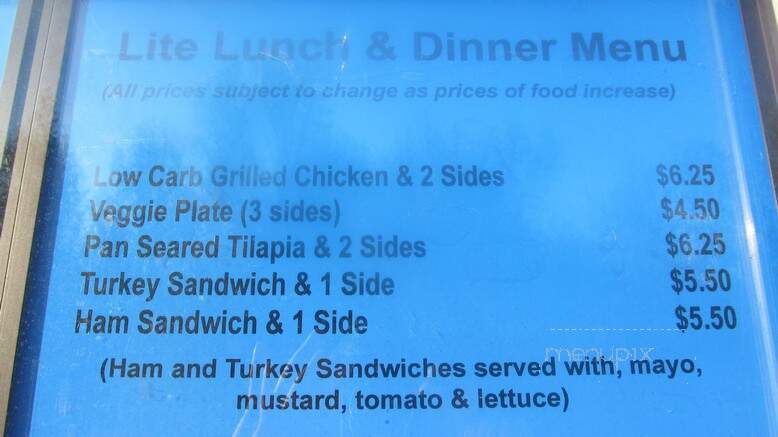 S&V Down Home Cooking Restaurant - Huntsville, AL menu_pic